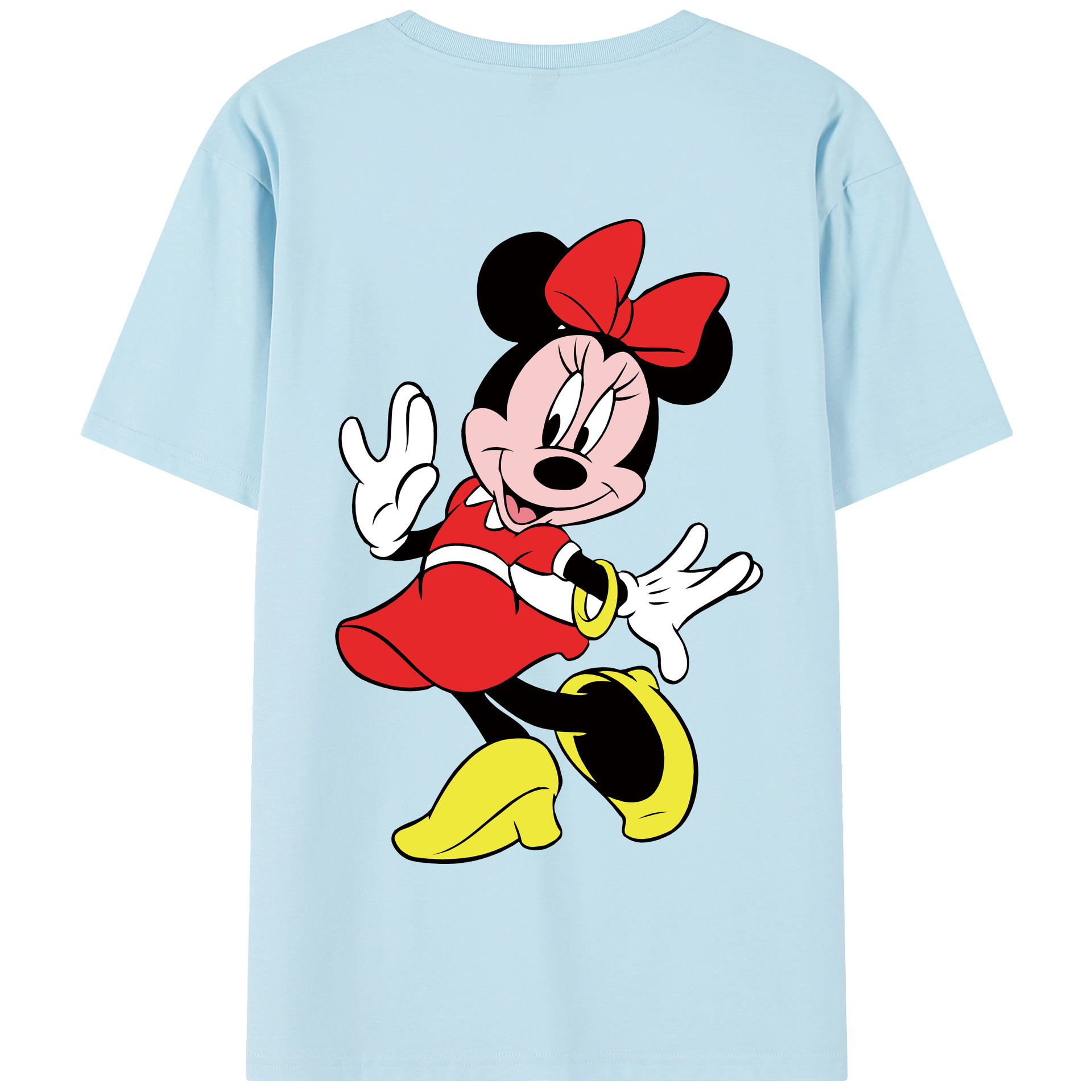 （画像用） ミッキーマウス Mickey Mouse 綿100％半袖Tシャツ（背面プリント）